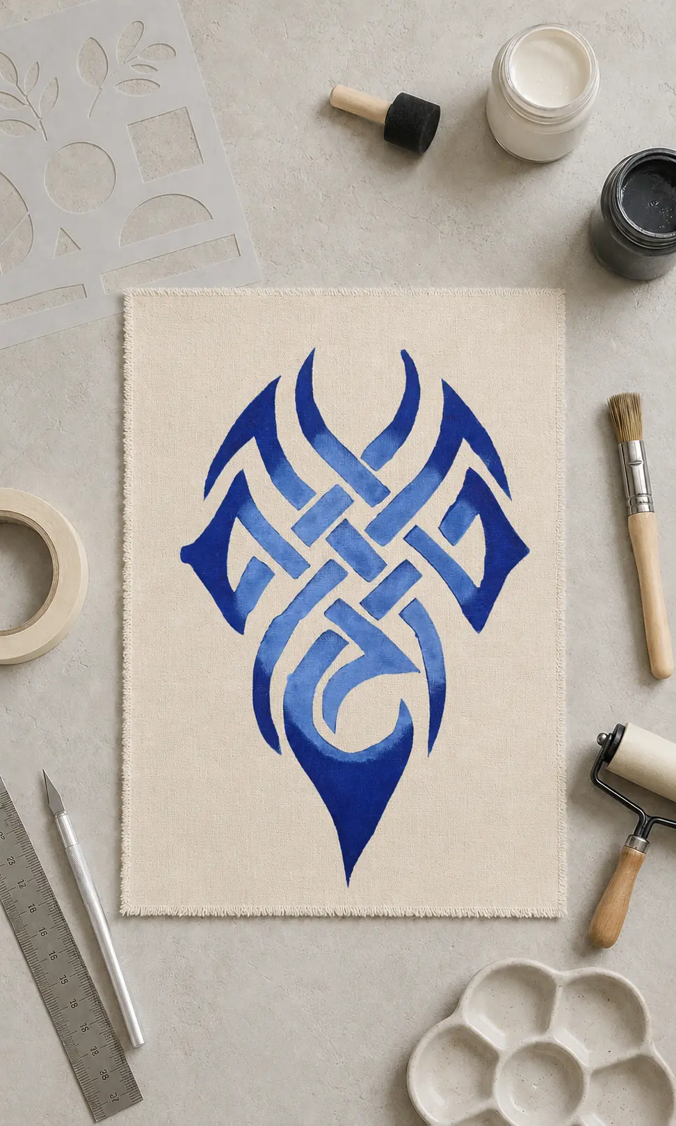 Stenciling study 17